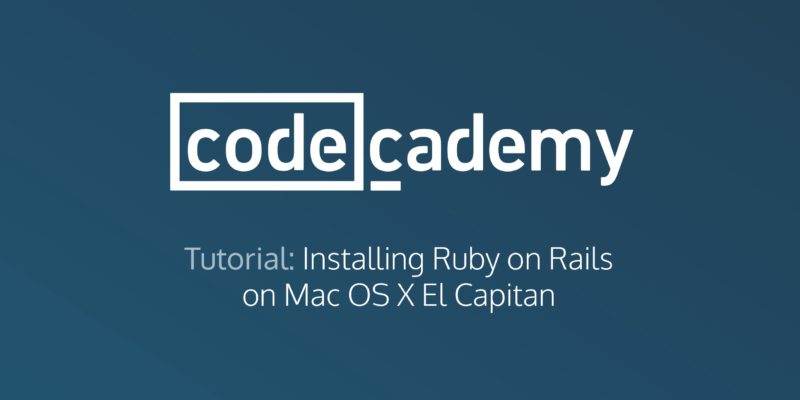 install ruby and rails for mac